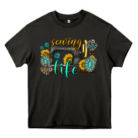 Asphalt sewing life western Heavy Core Tee - texasbilliewilder