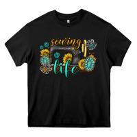 Black sewing life western Heavy Core Tee - texasbilliewilder
