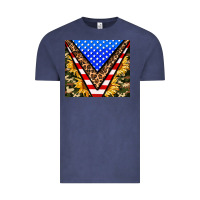 Vintage Denim american sunflower and camouflage Vintage Tee - AdoDesignShop