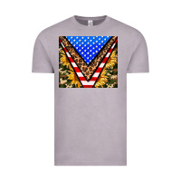 Vintage Zinc american sunflower and camouflage Vintage Tee - AdoDesignShop