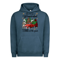 Pigment Midnight Navy its the most wonderful time of the year Urban Hoodie - CowGirlArtShop