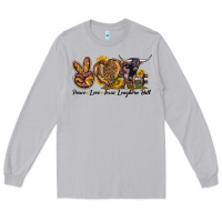 Moon Dust Peace Love Texas Longhorn Bull Long Sleeve Tee - LillyAllenDesigns