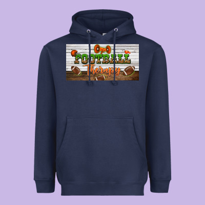 Football Therapy License Plate Heavyweight Hoodie Designed By Bundleandbundleshop