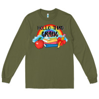 Army Green back to school hello third grade 3200x2400 Long Sleeve Tee - AdoDesignShop