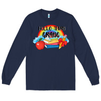 Navy back to school hello third grade 3200x2400 Long Sleeve Tee - AdoDesignShop
