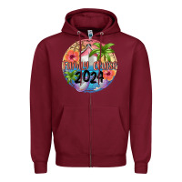 Burgundy family cruise 2024 Zipper Hoodie - MaliasSmallBusiness