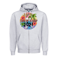 Heather Grey family cruise 2024 Zipper Hoodie - MaliasSmallBusiness