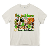Cream im just here for the snacks basketball brother Heavy Core Tee - Zillion Design Studio