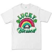 White Lucky and blessed rainbow Premium Tee - RanaPortraitStore