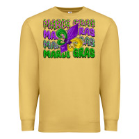 Antique Gold mardi gras with fleur de lis Premium Sweatshirt - LillyAllenDesigns