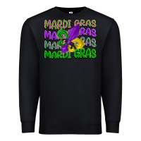 Black mardi gras with fleur de lis Premium Sweatshirt - LillyAllenDesigns