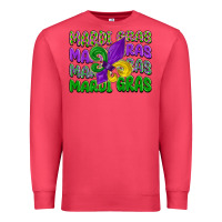 Cardinal mardi gras with fleur de lis Premium Sweatshirt - LillyAllenDesigns