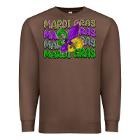Chestnut mardi gras with fleur de lis Premium Sweatshirt - LillyAllenDesigns
