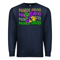 Navy mardi gras with fleur de lis Premium Sweatshirt - LillyAllenDesigns