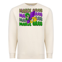Sandshell mardi gras with fleur de lis Premium Sweatshirt - LillyAllenDesigns