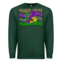 Sports Green mardi gras with fleur de lis Premium Sweatshirt - LillyAllenDesigns