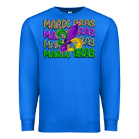 True Royal mardi gras with fleur de lis Premium Sweatshirt - LillyAllenDesigns