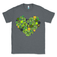 Charcoal Heather heart shaped clover Classic Tee - AdoDesignShop