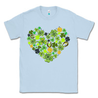 Dusty Blue heart shaped clover Classic Tee - AdoDesignShop
