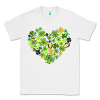 White heart shaped clover Classic Tee - AdoDesignShop