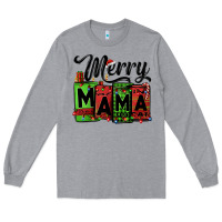 Heather Grey merry mama Christmas Long Sleeve Tee - Jasminsmagicworld