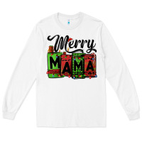 White merry mama Christmas Long Sleeve Tee - Jasminsmagicworld