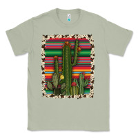 Matcha serape cowhide cacti Classic Tee - RanaPortraitStore