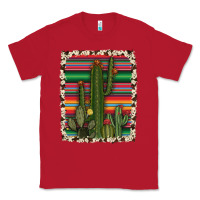 Red serape cowhide cacti Classic Tee - RanaPortraitStore