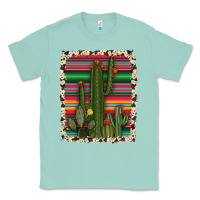 Seafoam serape cowhide cacti Classic Tee - RanaPortraitStore