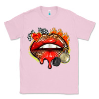 Bubblegum Pink race lips Classic Tee - AdoDesignShop