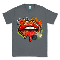 Charcoal Heather race lips Classic Tee - AdoDesignShop