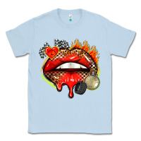 Dusty Blue race lips Classic Tee - AdoDesignShop