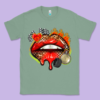 Race Lips Classic Tee Designed By Adodesignshop
