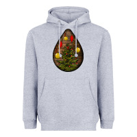 Heather Grey christmas  teardrop Heavyweight Hoodie - BundleAndBundleShop