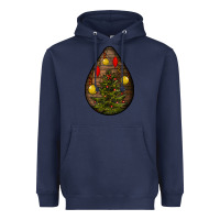 Navy christmas  teardrop Heavyweight Hoodie - BundleAndBundleShop