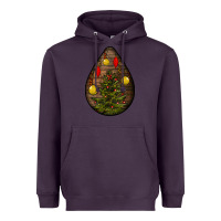 Plum christmas  teardrop Heavyweight Hoodie - BundleAndBundleShop