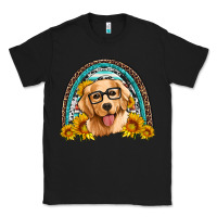 Black golden retriever rainbow Classic Tee - Artiststas