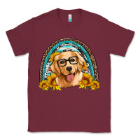 Burgundy golden retriever rainbow Classic Tee - Artiststas