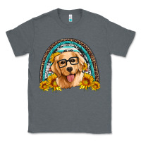 Charcoal Heather golden retriever rainbow Classic Tee - Artiststas