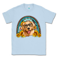 Dusty Blue golden retriever rainbow Classic Tee - Artiststas