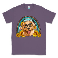 Lavender golden retriever rainbow Classic Tee - Artiststas