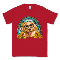 Red golden retriever rainbow Classic Tee - Artiststas