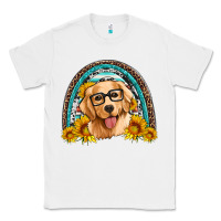 White golden retriever rainbow Classic Tee - Artiststas