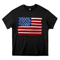 Black american flag Heavy Core Tee - Artiststas