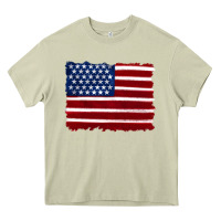 Mossy american flag Heavy Core Tee - Artiststas