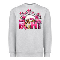 Heather Grey breast cancer together we fight with baseball Heavyweight Sweatshirt - Artiststas