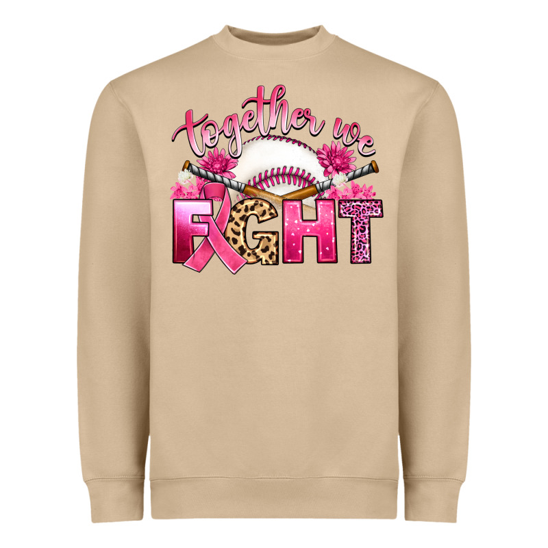 Breast Cancer Together We Fight With Baseball Heavyweight Sweatshirt by Artiststas | Teevron