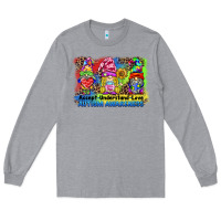 Heather Grey accept understand love autism awareness western background Long Sleeve Tee - BarkalooDesign