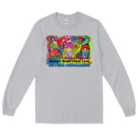 Moon Dust accept understand love autism awareness western background Long Sleeve Tee - BarkalooDesign