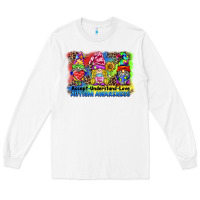 Accept Understand Love Autism Awareness Western Background Long Sleeve Tee | Teevron